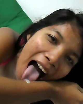 I got hungry for some cum down my Thai teen throat