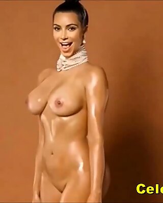 Kim Kardashian çıplak ünlülerin ünlü salonu pürüzsüz traşlı am