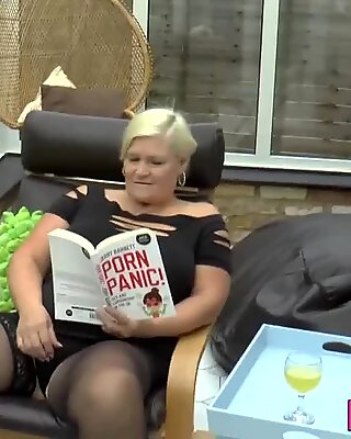 Titfucking british granny gets anally plowed