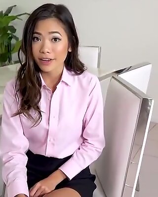 PropertySex - Hot Asian real estate agent fucks her boss